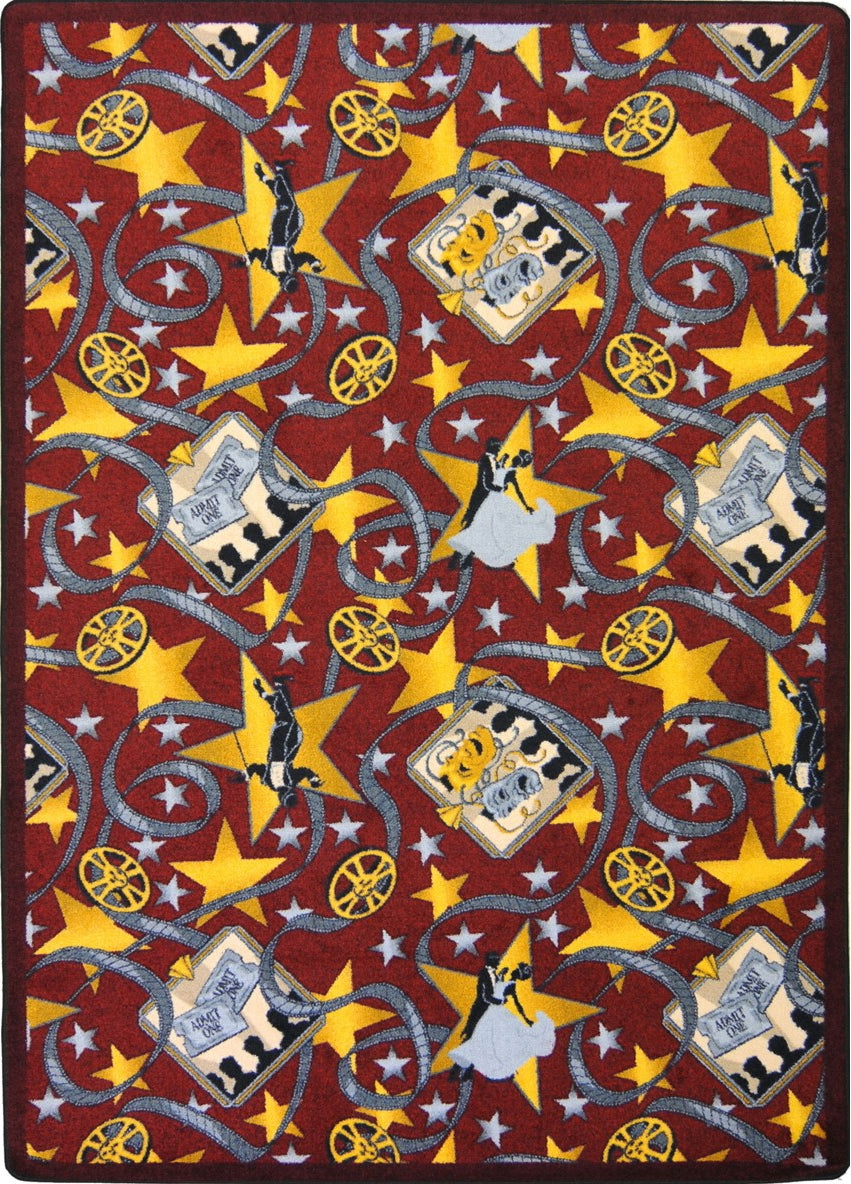 Matinee Rug Joy Carpets Any Day Matinee Silver Screen Burgundy Area Rug ...