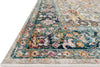 Loloi Silvia SIL-01 Stone/Teal Area Rug by Justina Blakeney Round Image