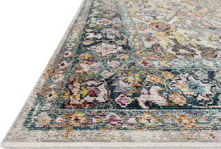 Loloi Silvia SIL-01 Stone/Teal Area Rug by Justina Blakeney Corner Shot Feature