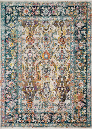 Loloi Silvia SIL-01 Stone/Teal Area Rug by Justina Blakeney Main Image