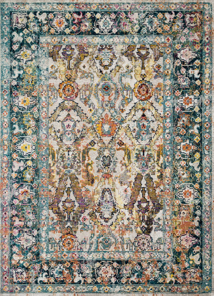 Loloi Silvia SIL-01 Stone/Teal Area Rug by Justina Blakeney main image