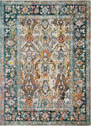 Loloi Silvia SIL-01 Stone/Teal Area Rug by Justina Blakeney main image