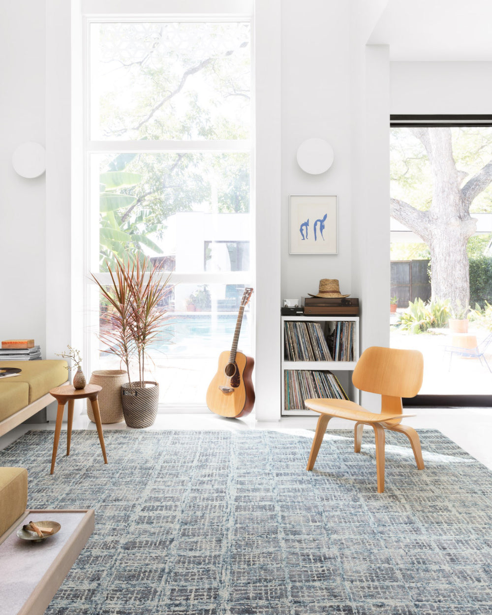 Loloi Simone SIM-02 Blue Area Rug Lifestyle Image Feature