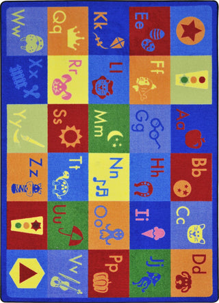 Joy Carpets Kid Essentials Simply Phonics Multi Area Rug