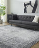 Livabliss Siyah SIY-2306 Light Silver Area Rug Room Scene Feature