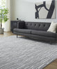 Livabliss Siyah SIY-2317 Light Silver Area Rug Room Scene Feature
