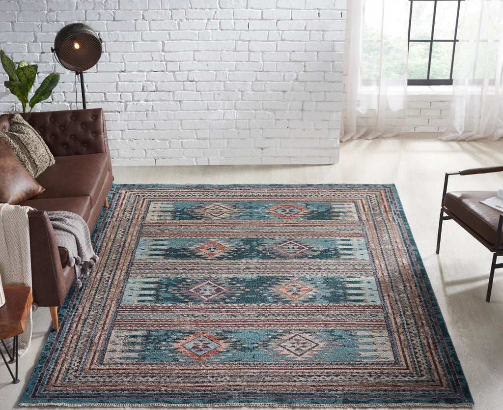 Ancient Boundaries Sena Color SEN-1187 Blue Area Rug Lifestyle Image Feature