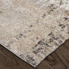 Feizy Skyview 39Q9F Gray/Taupe/Ivory Area Rug Corner Image with Rug Pad