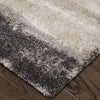 Feizy Skyview 39QAF Gray/Ivory/Taupe Area Rug Corner Image with Rug Pad