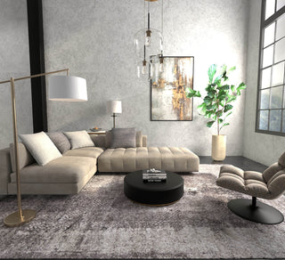 Feizy Skyview 39QAF Gray/Ivory/Taupe Area Rug Lifestyle Image