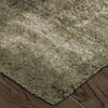 Feizy Skyview 39QCF Green/Tan Area Rug Corner Image with Rug Pad