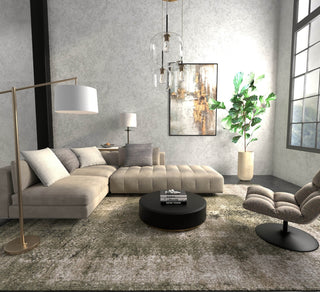 Feizy Skyview 39QCF Green/Tan Area Rug Lifestyle Image