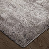 Feizy Skyview 39QCF Gray/Black/Taupe Area Rug Corner Image with Rug Pad