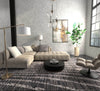 Feizy Skyview 39QDF Black/Gray/Ivory Area Rug Lifestyle Image