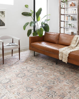 Loloi Skye SKY-01 Blush/Grey Area Rug Lifestyle Image Feature