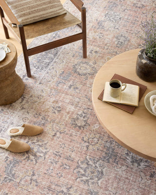 Loloi Skye SKY-01 Blush/Grey Area Rug Lifestyle Image Feature