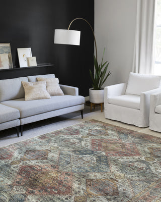 Loloi II Skye SKY-06 Apricot/Mist Area Rug Lifestyle Image Feature