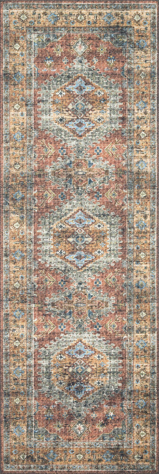 Loloi II Skye SKY-07 Terracotta/Sky Area Rug Runner Image