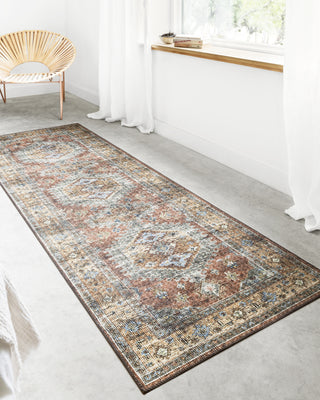 Loloi II Skye SKY-07 Terracotta/Sky Area Rug Lifestyle Image Feature