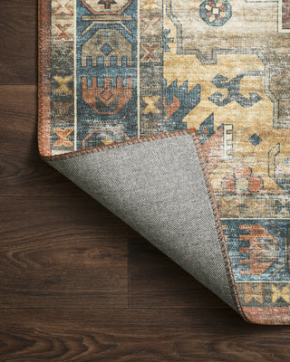 Loloi II Skye SKY-11 Rust/Blue Area Rug Corner Image