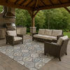 Dalyn Solace SL1 Gray Machine Washable Area Rug Outdoor Lifestyle Image Feature