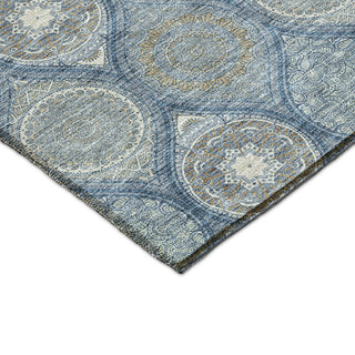 Dalyn Solace SL1 Navy Machine Washable Area Rug Corner Image