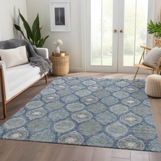 Dalyn Solace SL1 Navy Machine Washable Area Rug Lifestyle Image Feature