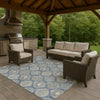 Dalyn Solace SL1 Navy Machine Washable Area Rug Outdoor Lifestyle Image Feature