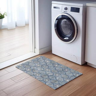 Dalyn Solace SL1 Navy Machine Washable Area Rug Scatter Lifestyle Image Feature
