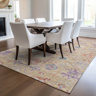 Dalyn Solace SL10 Peach Machine Washable Area Rug Lifestyle Image Feature