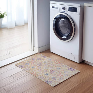 Dalyn Solace SL10 Peach Machine Washable Area Rug Scatter Lifestyle Image Feature