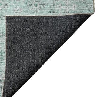 Dalyn Solace SL10 Teal Machine Washable Area Rug Backing Image