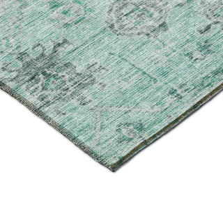 Dalyn Solace SL10 Teal Machine Washable Area Rug Corner Image