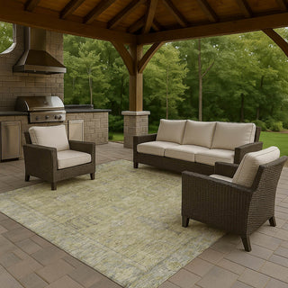 Dalyn Solace SL11 Aloe Machine Washable Area Rug Outdoor Lifestyle Image Feature