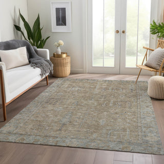 Dalyn Solace SL11 Tan Machine Washable Area Rug Lifestyle Image Feature