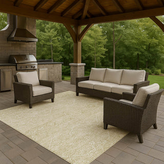 Dalyn Solace SL12 Beige Machine Washable Area Rug Outdoor Lifestyle Image Feature