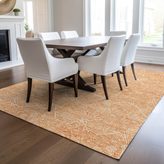 Dalyn Solace SL12 Salmon Machine Washable Area Rug Lifestyle Image Feature