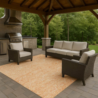 Dalyn Solace SL12 Salmon Machine Washable Area Rug Outdoor Lifestyle Image Feature