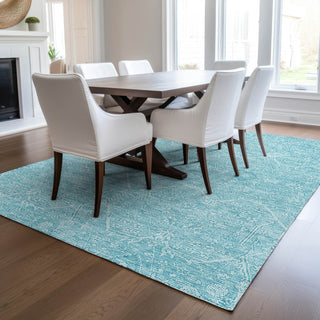 Dalyn Solace SL12 Sky Machine Washable Area Rug Lifestyle Image Feature