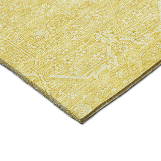 Dalyn Solace SL12 Yellow Machine Washable Area Rug Corner Image