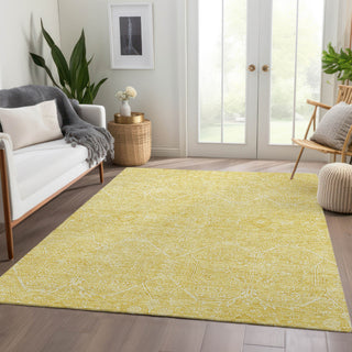 Dalyn Solace SL12 Yellow Machine Washable Area Rug Lifestyle Image Feature