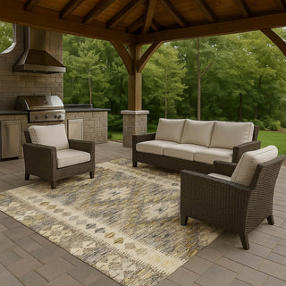 Dalyn Solace SL13 Beige Machine Washable Area Rug Outdoor Lifestyle Image Feature