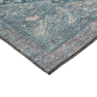 Dalyn Solace SL14 Blue Machine Washable Area Rug Corner Image