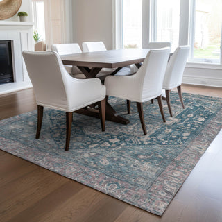 Dalyn Solace SL14 Blue Machine Washable Area Rug Lifestyle Image Feature