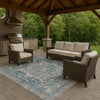 Dalyn Solace SL14 Blue Machine Washable Area Rug Outdoor Lifestyle Image Feature