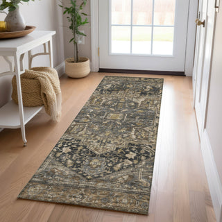 Dalyn Solace SL14 Charcoal Machine Washable Area Rug Runner Lifestyle Image Feature