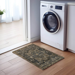 Dalyn Solace SL14 Charcoal Machine Washable Area Rug Scatter Lifestyle Image Feature