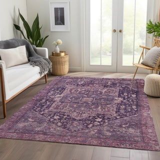 Dalyn Solace SL14 Eggplant Machine Washable Area Rug Lifestyle Image Feature