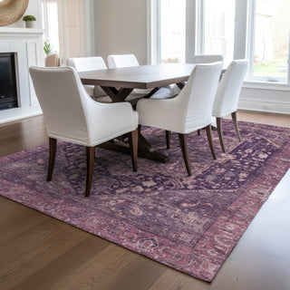 Dalyn Solace SL14 Eggplant Machine Washable Area Rug Lifestyle Image Feature