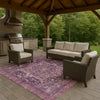 Dalyn Solace SL14 Eggplant Machine Washable Area Rug Outdoor Lifestyle Image Feature